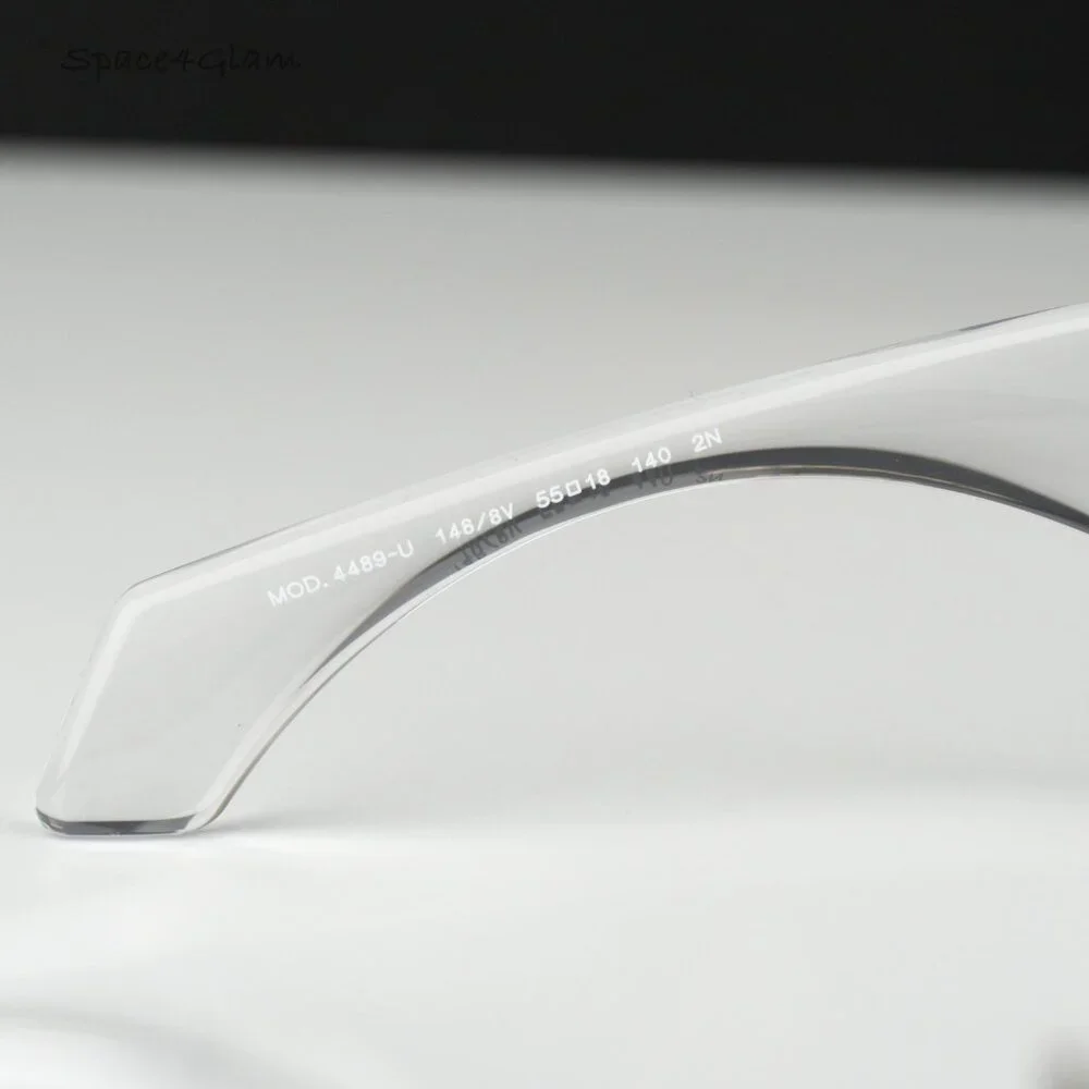 Versace Men Sunglasses Transparent Mirror Silver Rectangle VE4489U 148/8V NEW